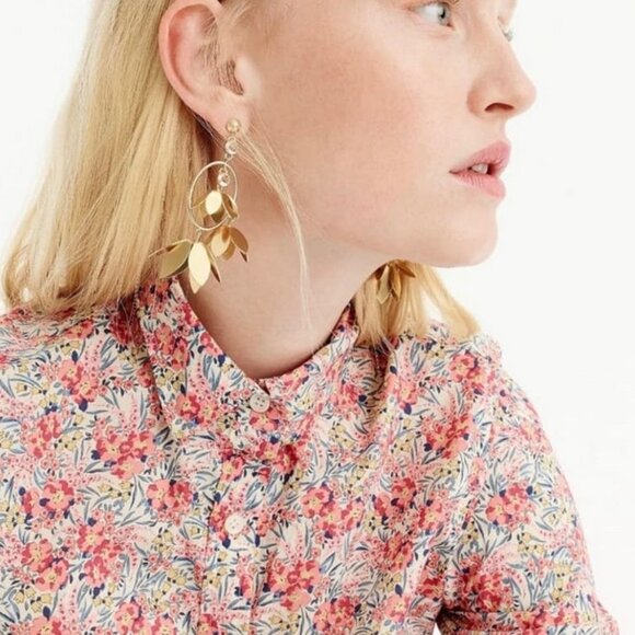💕J.CREW💕 Classic Popover Shirt Tunic ~ Liberty Swirling Petals Small - Picture 3 of 13